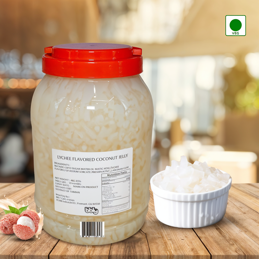 BBLY Lychee Jelly, 8.5 lbs (Pack of 4)