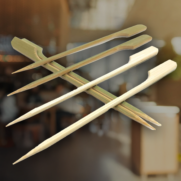 Bamboo Paddle Pick 8'' Skewers 100 PCS