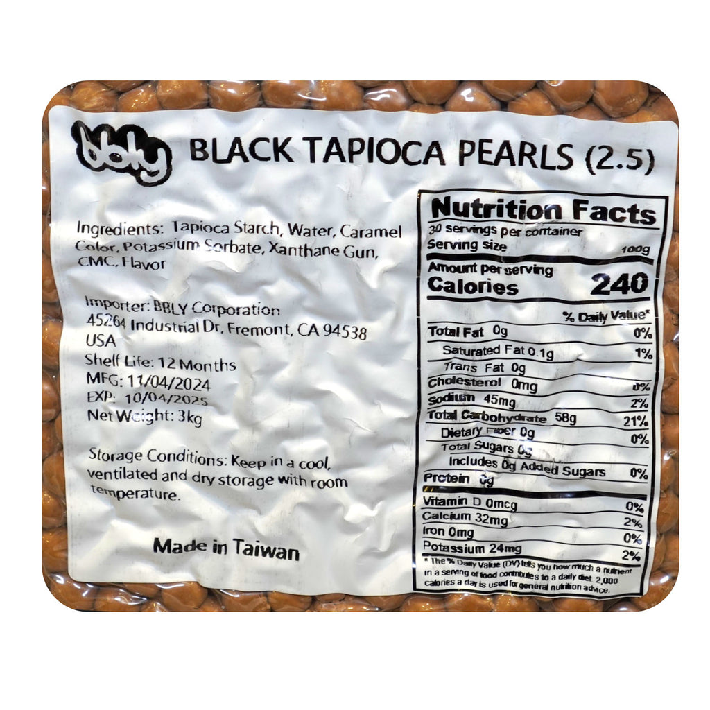 Tapioca Bags BBLY Tapioca Pearl 2.3 mm, 6.6lbs x 1 Bag, 6 bags per case