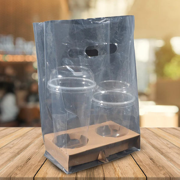 Two Cup Plastic Bag